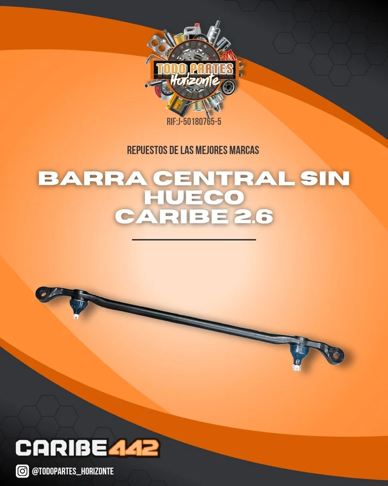 Repuesto BARRA CENTRAL SIN HUECO CARIBE 2.6 original