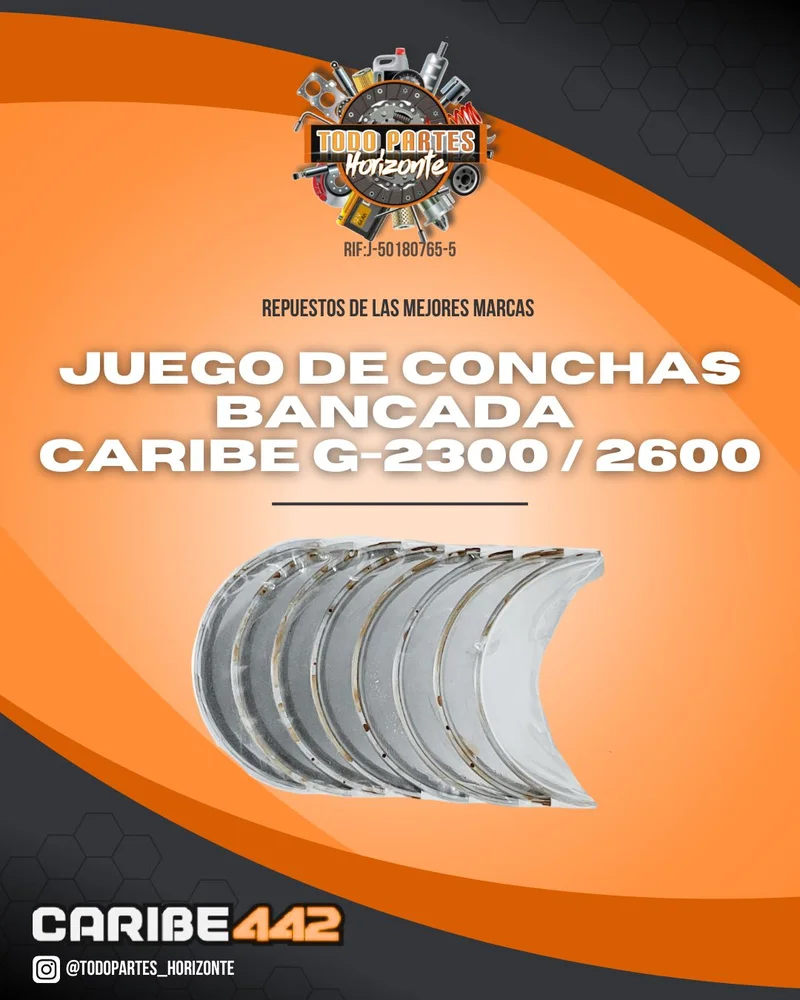 Repuesto CONCHA BANCADA CARIBE 2.3 / CARIBE 2.6 original
