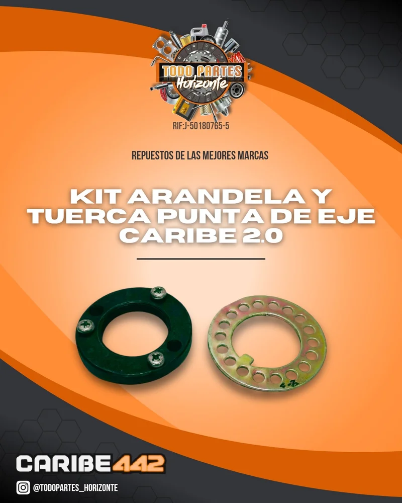 Fotografía de repuesto Kit Arandela Y Tuerca Punta De Eje Caribe 2.0 original - Todo Partes Horizonte