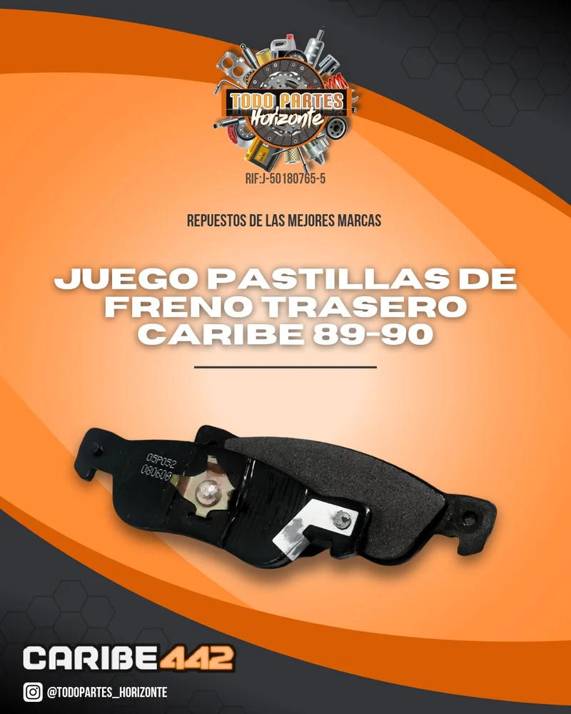 Repuesto PASTILLAS DE FRENO TRASERA CARIBE 89/90 original