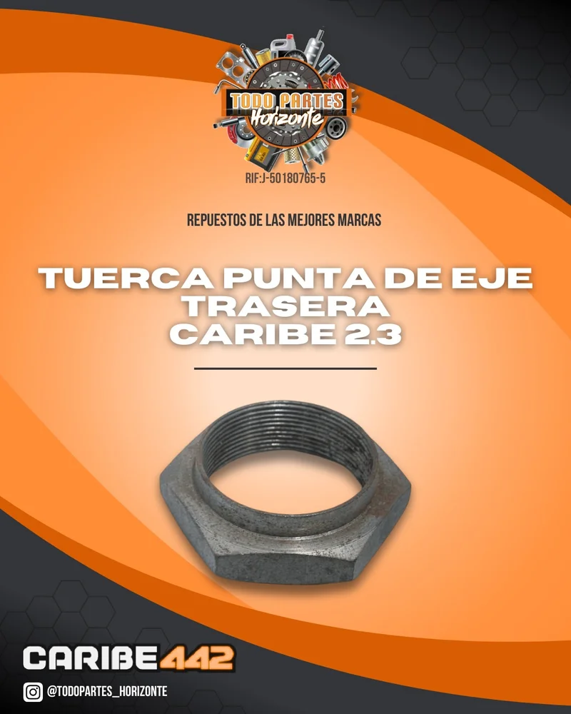 Fotografía de repuesto Tuerca Punta Eje Trasera Caribe 2.3 original - Todo Partes Horizonte